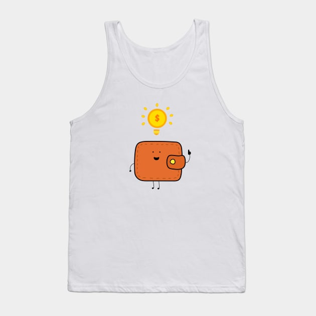 cute skin wallet money Tank Top by wordspotrayal